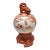 Mid 19th Century Meiji Period Japanese Kutani Porcelain Koro and Kylin Dog Globular Cover For Sale