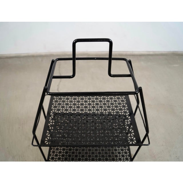 Black 1950’s Mid-Century Modern Architectural Magazine Rack For Sale - Image 8 of 12