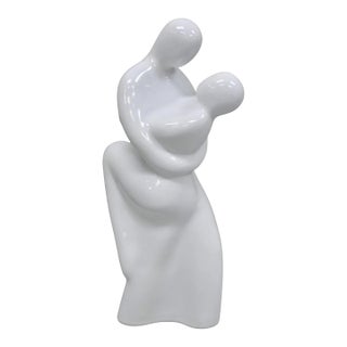 Vintage Royal Haeger Couple Dancing White Art Deco 1993 Ceramic Sculpture For Sale