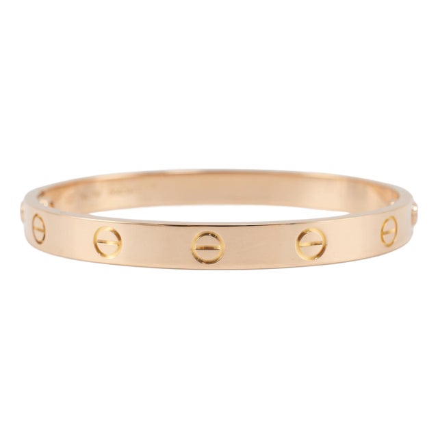 Cartier Love Classic Model 18k Rose Gold Bangle Bracelet For Sale