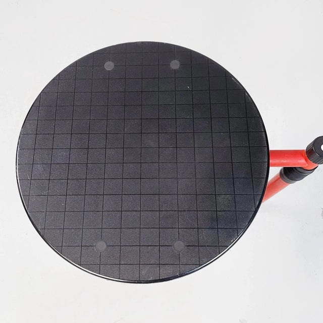 Mid-Century Italian Red Metal & Black Plastic Coffee Table from Magis, 1980s For Sale - Image 6 of 18