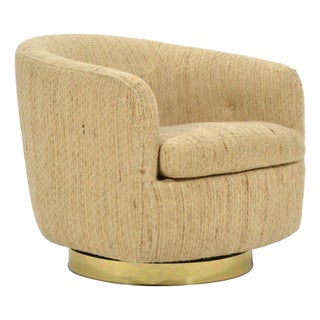 Milo Baughman Barrel Back Lounge Chair by Thayer Coggin For Sale