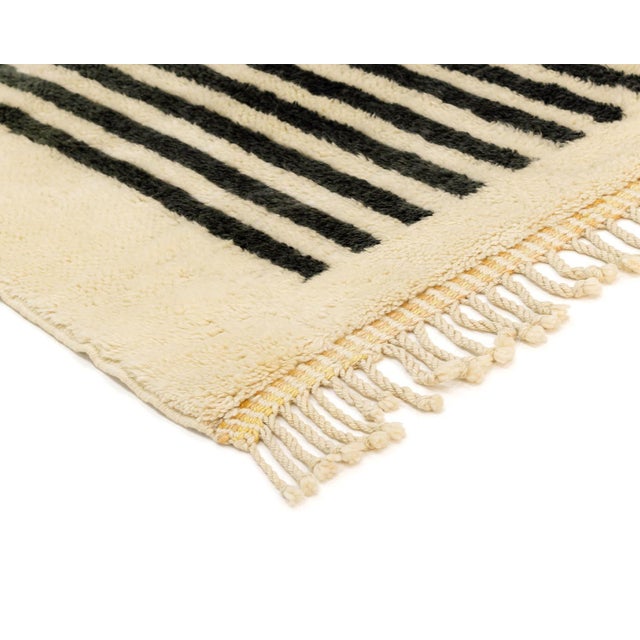 2020s Premium Hand-Knotted Moroccan Wool Rug | 9'8" X 6'8" | One of a Kind For Sale - Image 5 of 9