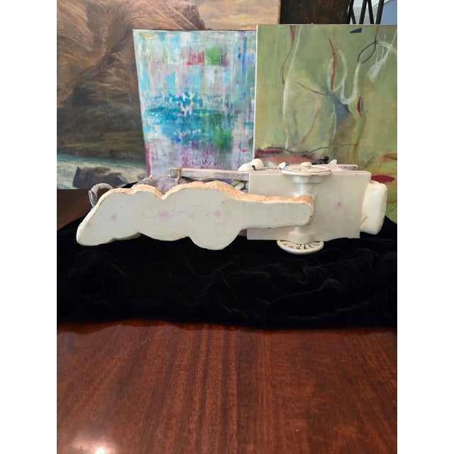 Mid Century Hollywood Glamour Sculpture Buddha Carriage For Sale - Image 9 of 16