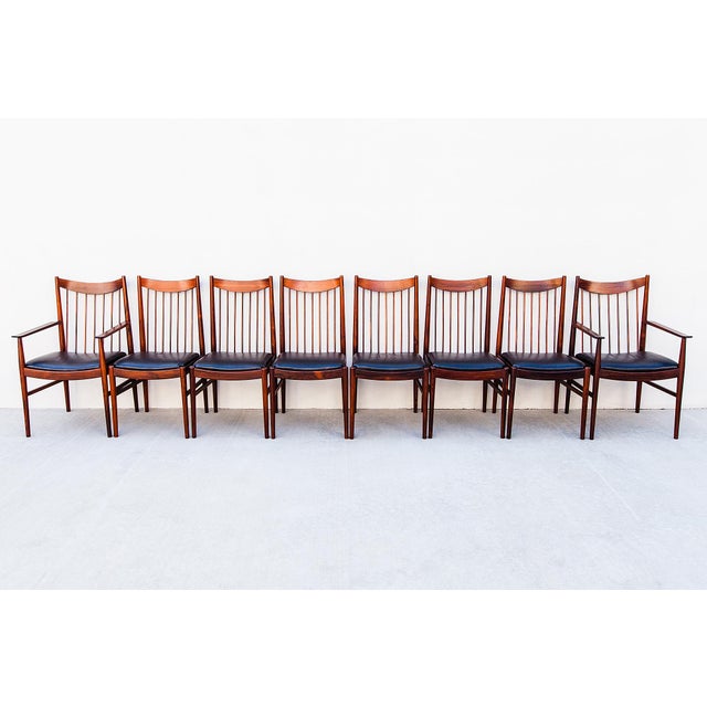 Vintage Arne Vodder Model 422 Rosewood & Leather Danish Modern Dining Chairs For Sale - Image 12 of 12