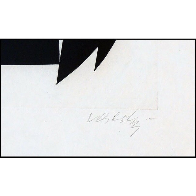Abstract 1970-1989 Noir Et Blanc Abstract Black Etching Victor Vasarely For Sale - Image 3 of 5