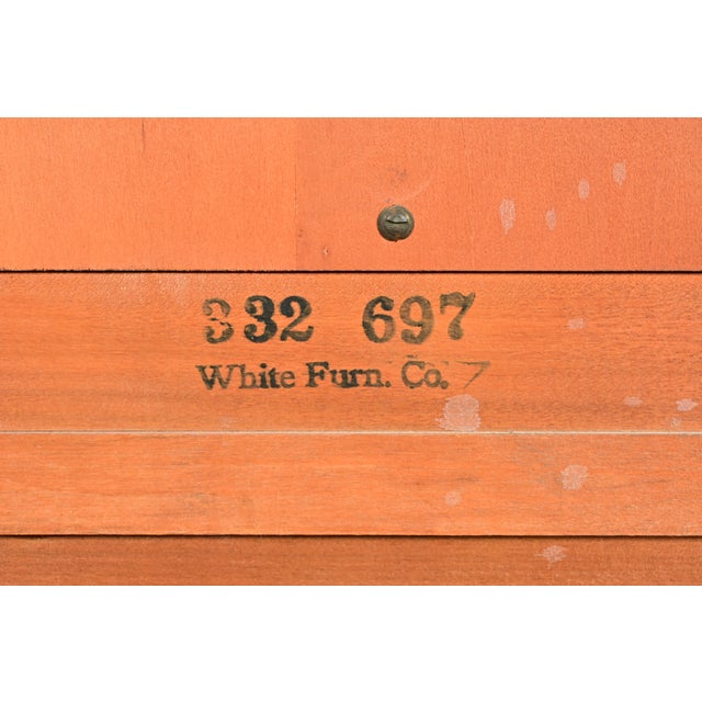 White Furniture Georgian Flame Mahogany Breakfront Bookcase Cabinet, Circa 1960s For Sale - Image 15 of 16