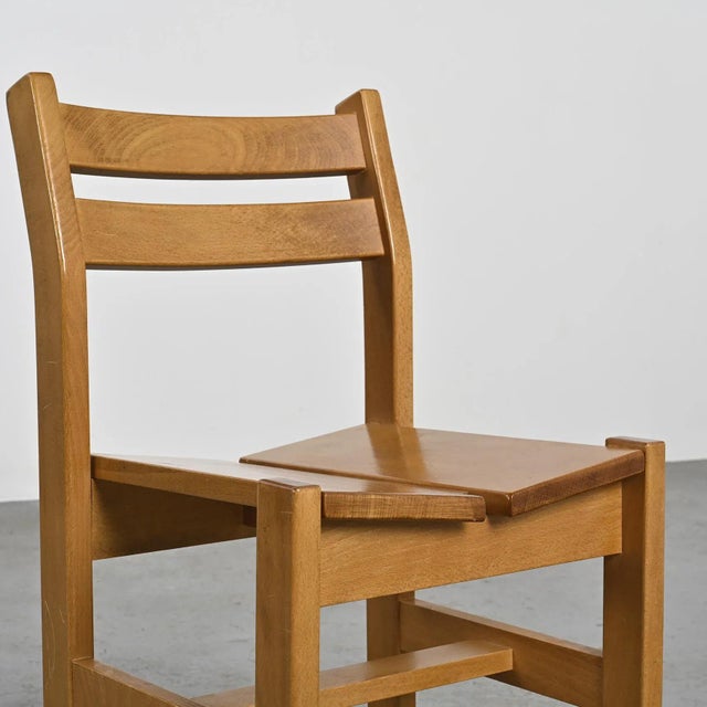 Brown Dining Chairs by Maison Regain for Les Arcs, 1970s, Set of 4 For Sale - Image 8 of 13