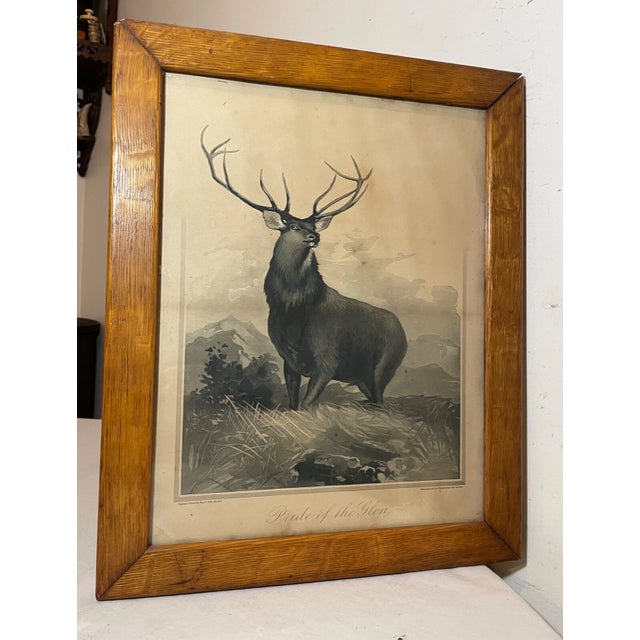 This antique engraving from 1894 features a stunning moose peeking the summit by Wand and Noble. The realistic style...