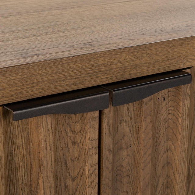 Carson Oak Fluted Sideboard Credenza For Sale In Los Angeles - Image 6 of 8