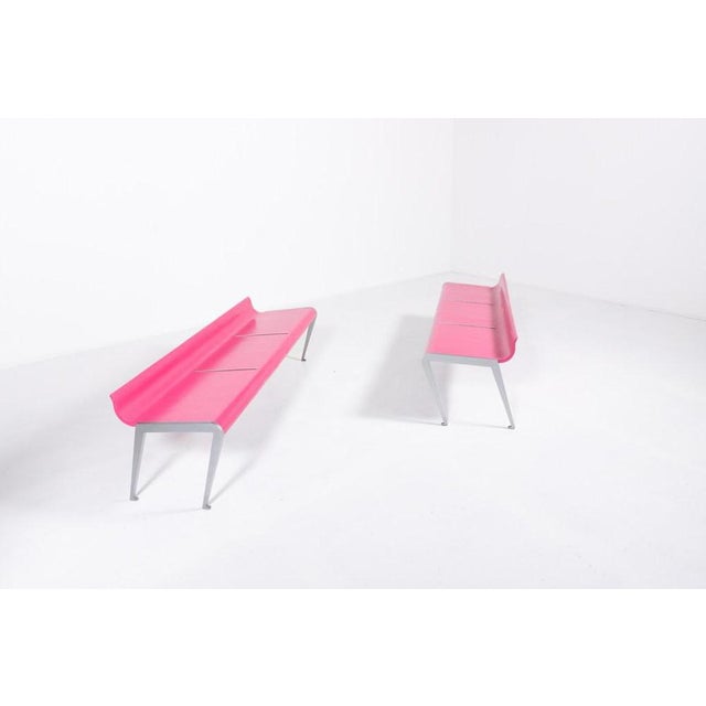 Benches & Coffee Table by M. Evaristti, Set of 3 For Sale - Image 11 of 16