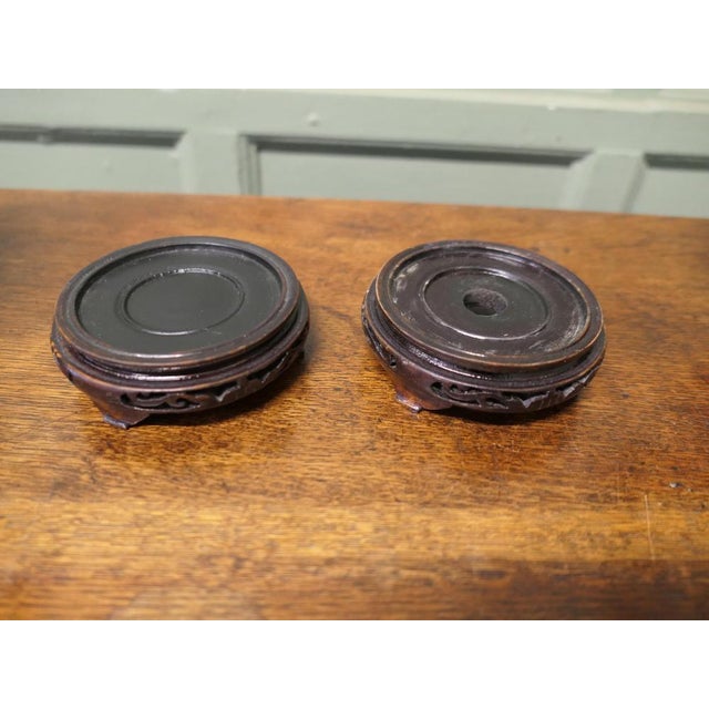 Paint Vintage Black Cloisonné Baluster Vases on Stands, 1920, Set of 2 For Sale - Image 7 of 8