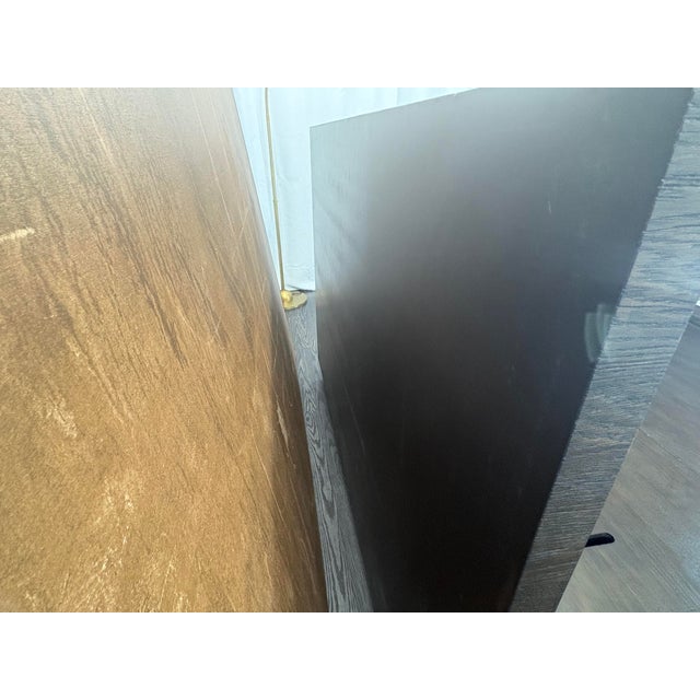 Rh Machinto Panel Bed – Queen | 50" Headboard | Brown Oak For Sale - Image 16 of 18