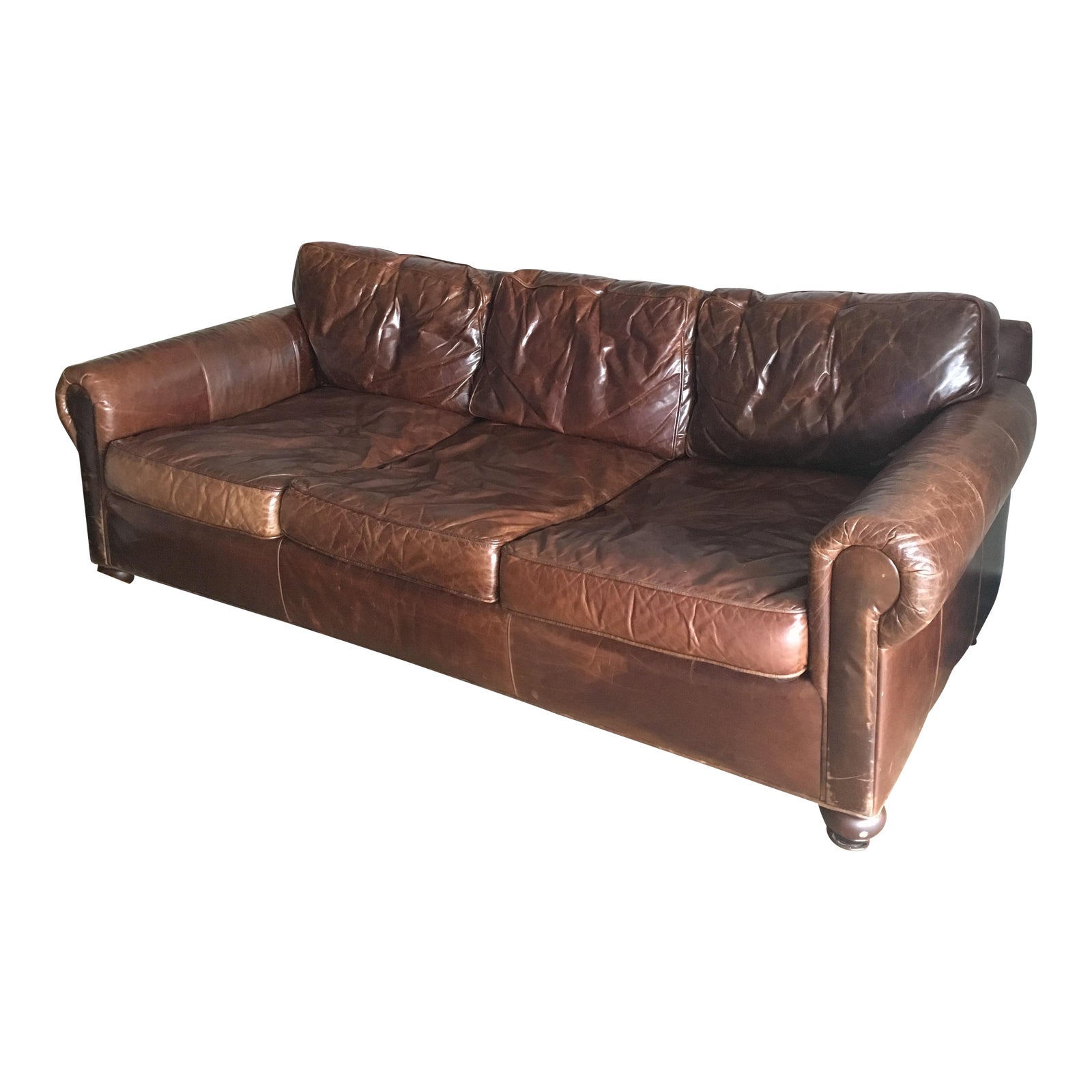 Restoration Hardware Original Lancaster Leather Sofa Chairish