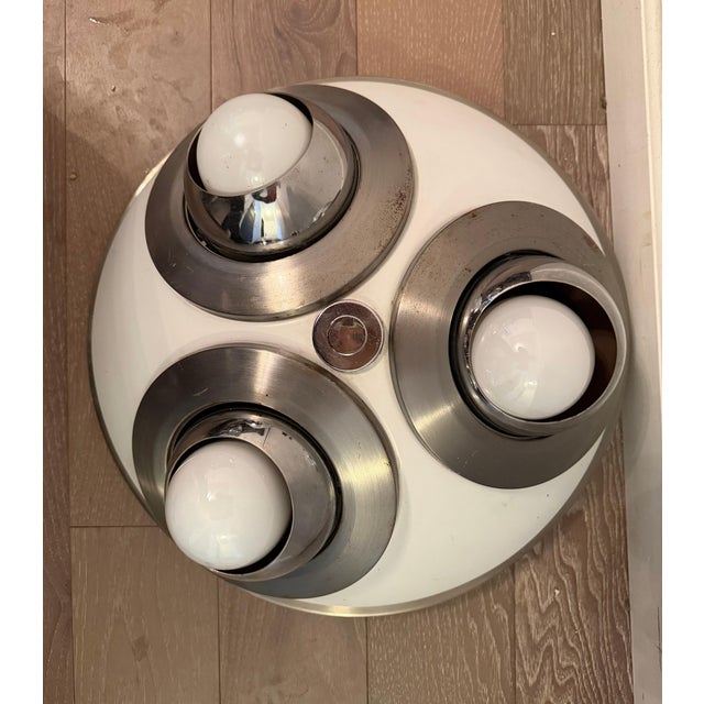 1950s Mid Century Modern Arredoluce Directional 3 light Flush Lamp For Sale - Image 10 of 18