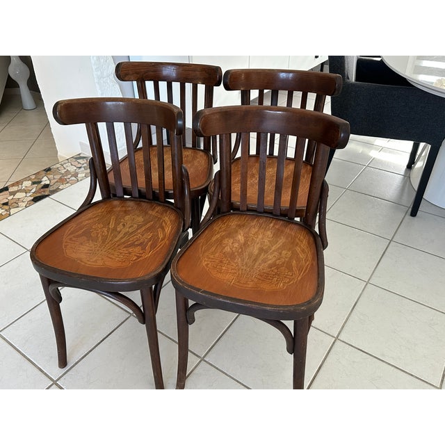 Vintage Parisian Bistro Chairs, 1960s, Set of 4 For Sale - Image 14 of 14