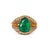 Late 20th Century Late 20th Century 18k Rose Gold Emerald Ring, Size 5 For Sale - Image 5 of 5
