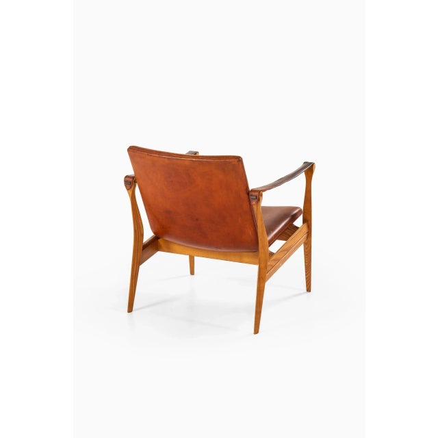 Wood Danish Easy Chairs by Karen & Ebbe Clemmensen for Fritz Hansen For Sale - Image 7 of 8