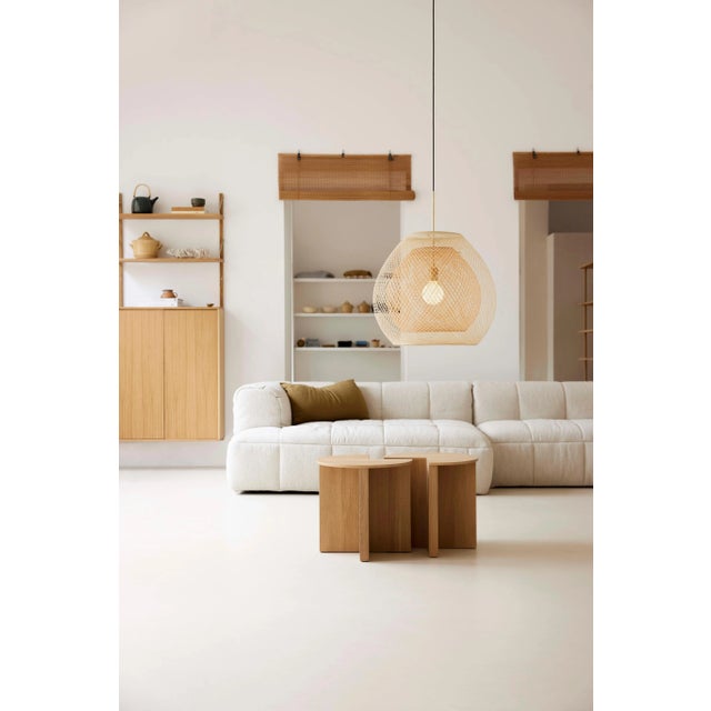 Large golden hour twilight set pendant lamp by atelier robotiq dimensions: d 72 x h 64 cm materials: resin-impregnated...