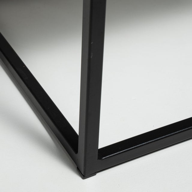Wood Early 21st Century Poland Black Wood Side Table For Sale - Image 7 of 15