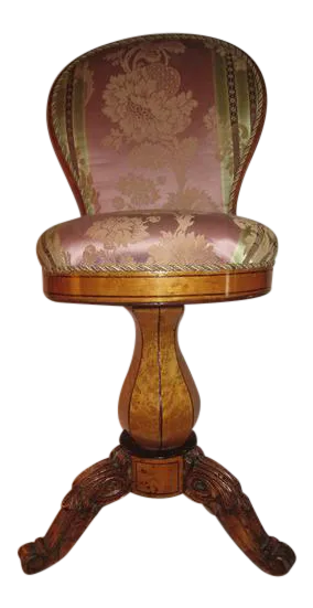 19th C. Biedermier Swivel Chair