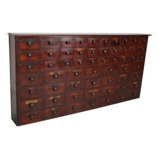 19th Century Hardwood Apothecary Cabinet, England For Sale