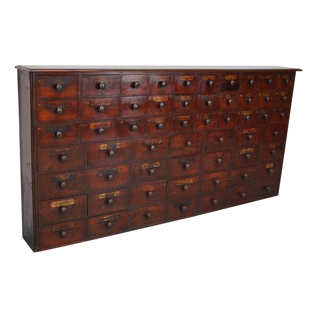 19th Century Hardwood Apothecary Cabinet, England For Sale