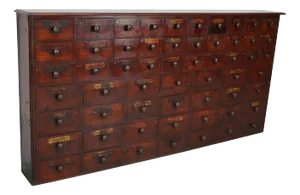19th Century Hardwood Apothecary Cabinet, England
