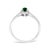 10K White Gold 5X3MM Oval Green Emerald and Diamond Accent Halo Ring (I-J Color, I1-I2 Clarity) - Ring Size 5.5 For Sale In New York - Image 6 of 7
