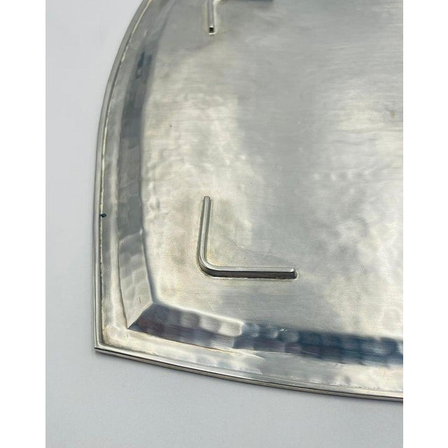 Emilia Castillo Silverplated Butterfly Tray With Stone Inlay, Taxco For Sale - Image 12 of 16