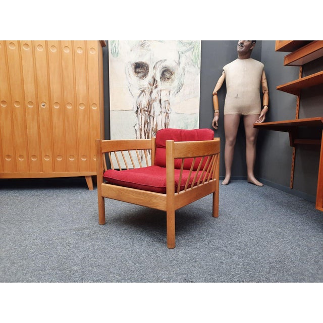 Red Mid-Century Danish Armchairs by Jørgen Bækmark, 1960s, Set of 2 For Sale - Image 8 of 16