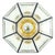 Mid-Century Modern Glass & Brass Flush Mount from Limburg, Germany, 1960s For Sale