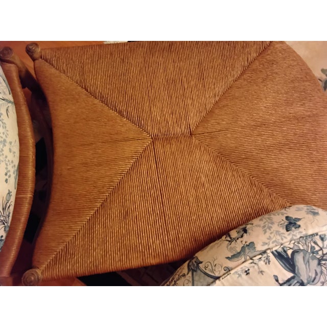 1980s Country French Chair and Ottoman For Sale - Image 13 of 14