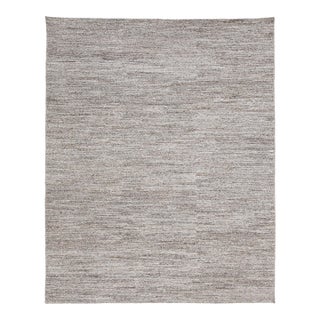 Modern Marbled Grey Soumak Pet Rug Eco-Friendly & High-Traffic 8x10 For Sale
