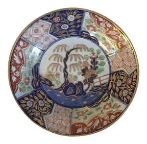 1805 Coalport Porcelain Imari Plate in Rock & Tree Pattern