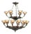 Myran Allan Luxury Lighting Empire Style Bronze and Glass Chandelier as Is For Sale