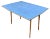 Blue Formica Table, 1952 For Sale