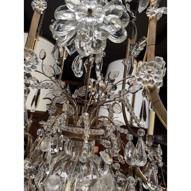 Glass Vestry Crystal Chandelier For Sale - Image 7 of 11