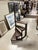 Wood Mid‑Century Wooden Library Step Shelf – Tiered Decorative Book & Display Stand - Faux Leather Stairs For Sale - Image 7 of 8