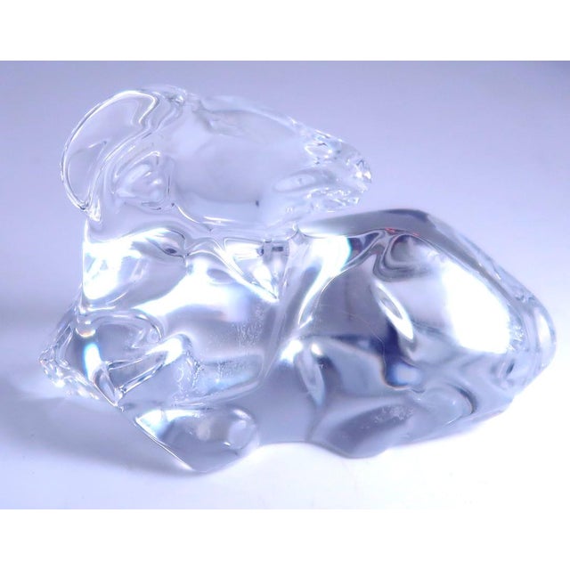 Late 20th Century Baccarat, France Fine Crystal Ram Paperweight For Sale - Image 5 of 13