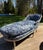 Custom Louis XVI Style Blue Chaise Lounge in Ralph Lauren For Sale - Image 9 of 15