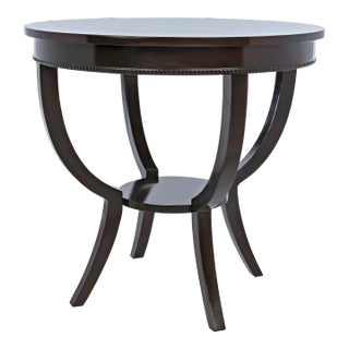 NOIR Scheffield Round End Table in Distressed Brown For Sale