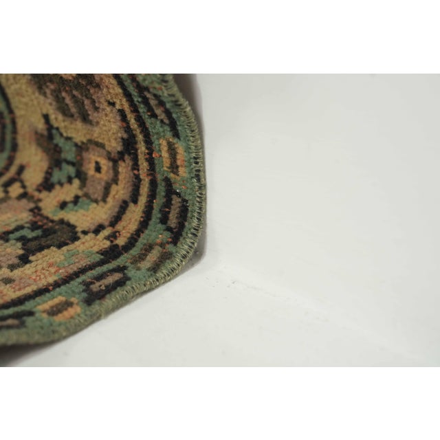 1970s Vintage Turkish Handmade Wool Cotton Brown Area Rug For Sale - Image 9 of 12
