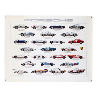 Original Porsche Poster by Ken Rush For Sale