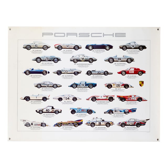 Original Porsche Poster by Ken Rush For Sale