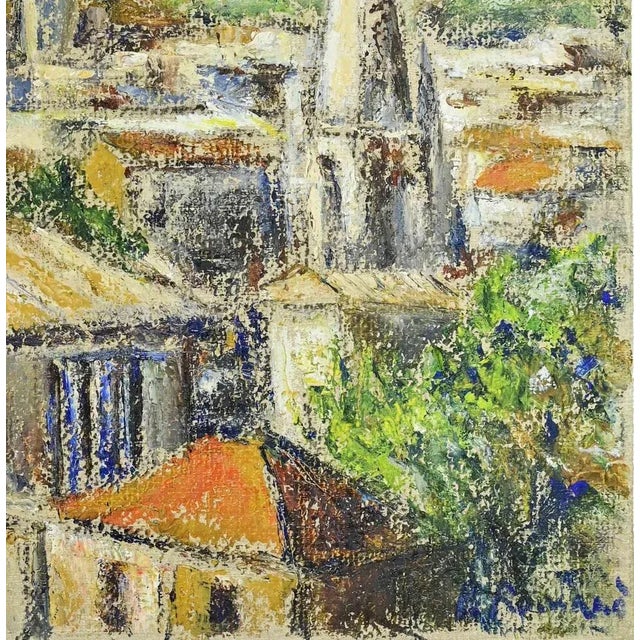 Oil on canvas realized by Pino Romanò (1934) in 1990s. Hand signed. Titled on rear. Very good condition. This piece is...