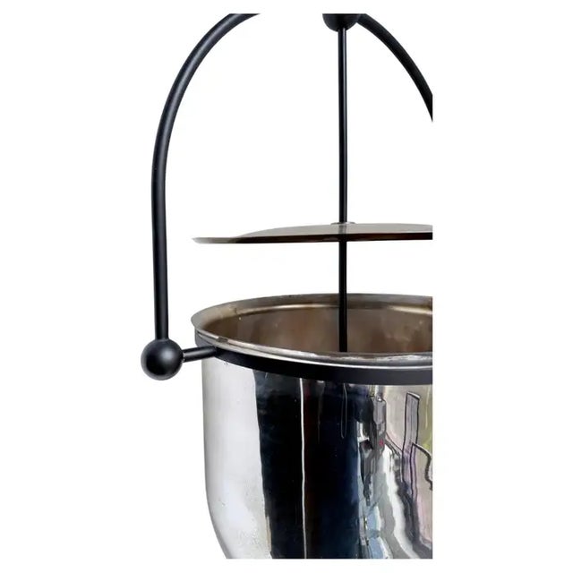 2010s Urban Electric Co. SmokeBell Mirrored Pendant Light Chandelier For Sale - Image 5 of 9