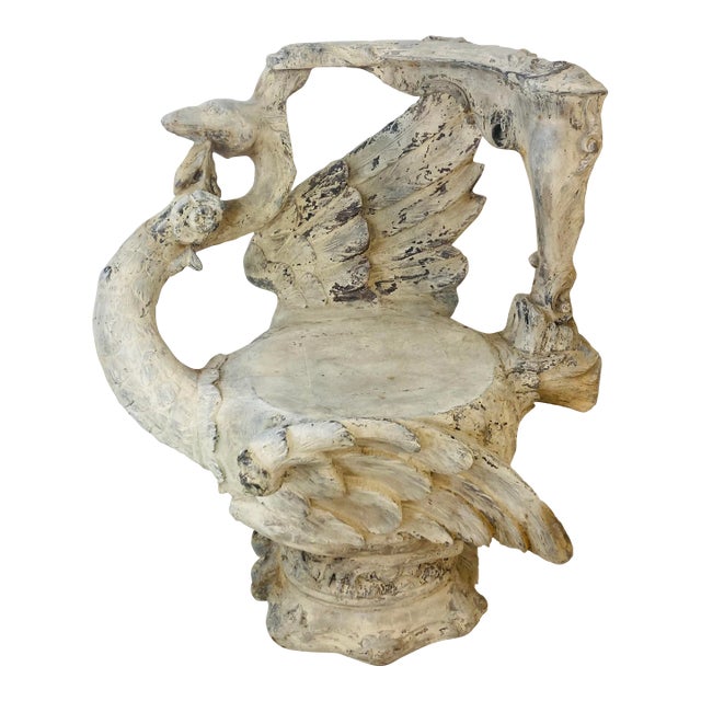 Vintage Coastal Outdoor Swan Chair For Sale