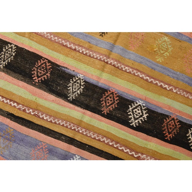 Vintage Turkish Kilim Rug For Sale - Image 5 of 12