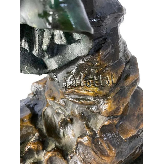 Bronze Lady by Louis Hottot, 20th Century For Sale - Image 9 of 14